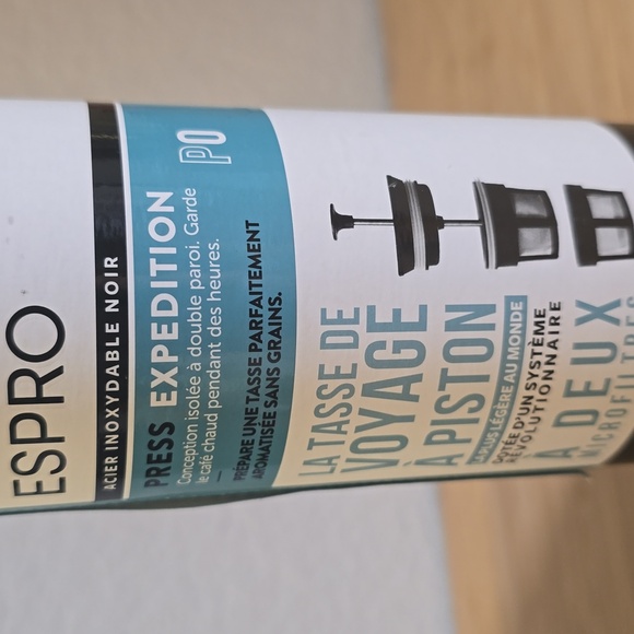 Espro Black Stainless Steel Travel Press - Picture 2 of 3